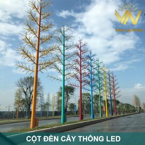 Cột đèn trang trí cây thông LED