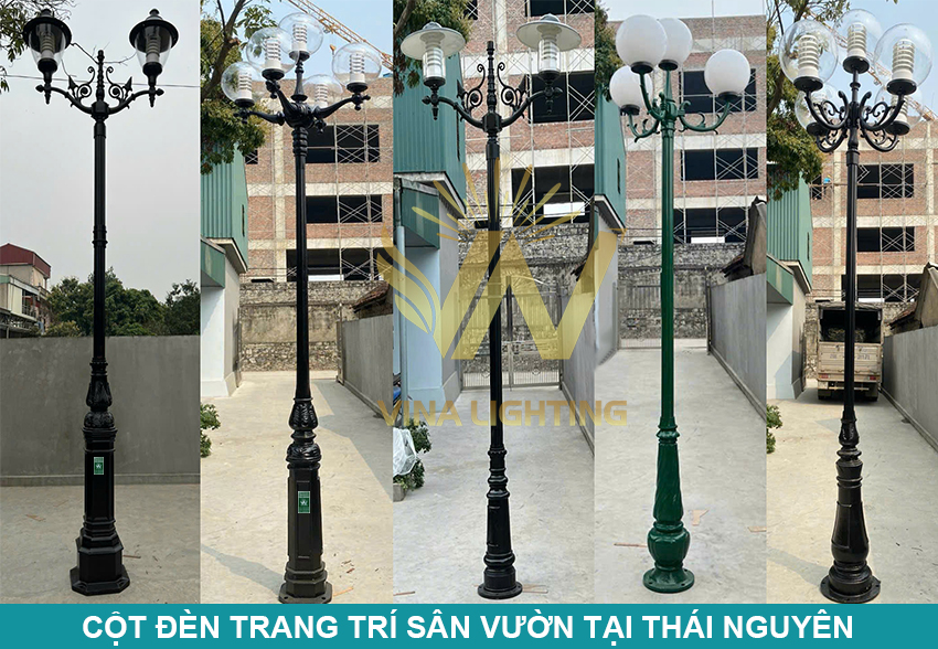 Mẫu Cột đèn trang trí sân vườn tại Thái Nguyên