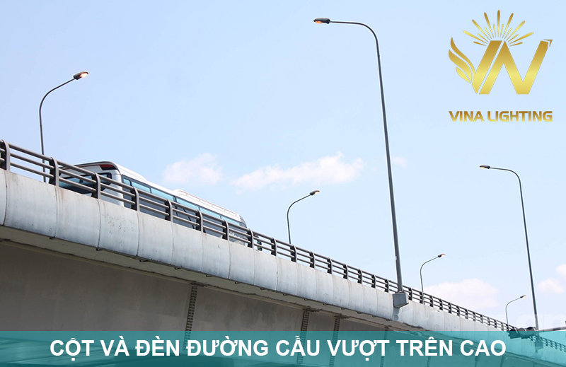 Mẫu cột và đèn đường cầu vượt