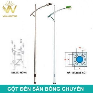 Cột đèn chiếu sáng sân bóng chuyền