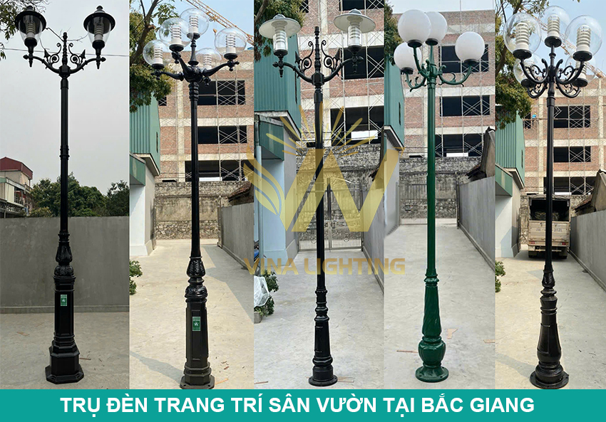 Cột đèn sân vườn tại Bắc Giang