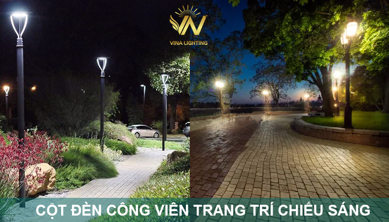 Cột đèn trang trí công viên