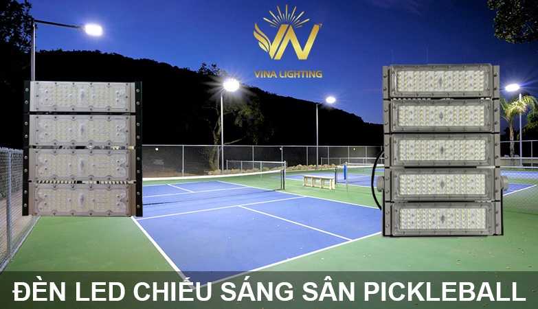 Cột đèn chiếu sáng sân Pickleball Đèn LED dùng chiếu sáng sân Pick