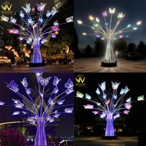 Vina Lighting Cột Đèn Trang Trí Hình Con Bướm