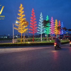 Cột Đèn Cây Thông LED Cao 5m 6m 7m 8m 9m 10m 11m 12m Sản xuất cột đèn cây thông trang trí LED chiếu sáng đường phố, công viên, khu đô thị