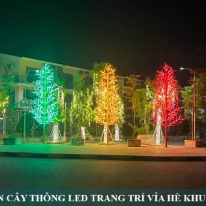 Cột Đèn Cây Thông LED Cao 5m 6m 7m 8m 9m 10m 11m 12m Trụ đèn LED cây thông trang trí vỉa hè đường phố đô thị