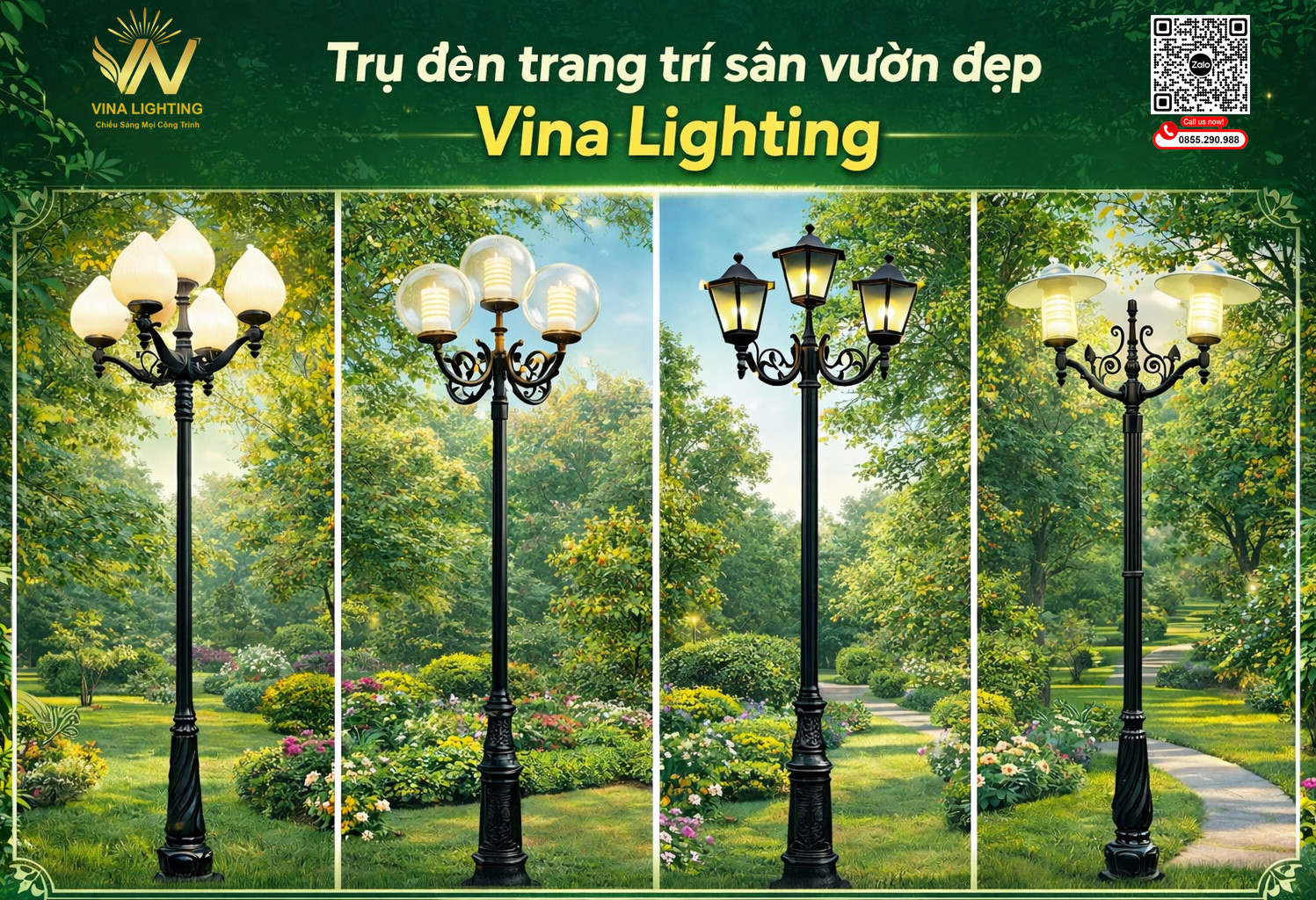 Cột đèn sân vườn đẹp