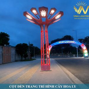 Vina Lighting Cột đèn trang trí cây hoa ly đẹp cho đường phố và công viên