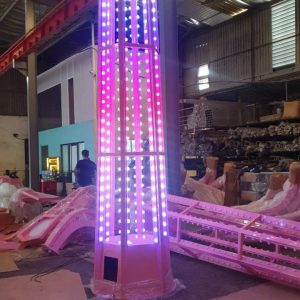 Thân trụ trang trí cây hoa ly gắn led rgb