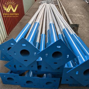 Cột đèn thép giật cấp mạ kẽm nhúng nóng, sơn tĩnh điện