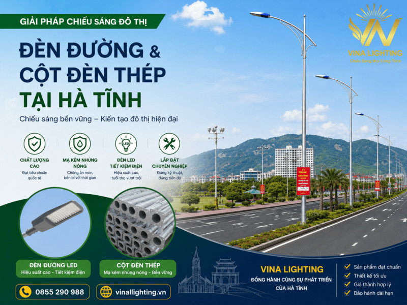 Đèn đường và cột đèn thép tại Hà Tĩnh Đèn đường và cột đèn thép tại Hà Tĩnh