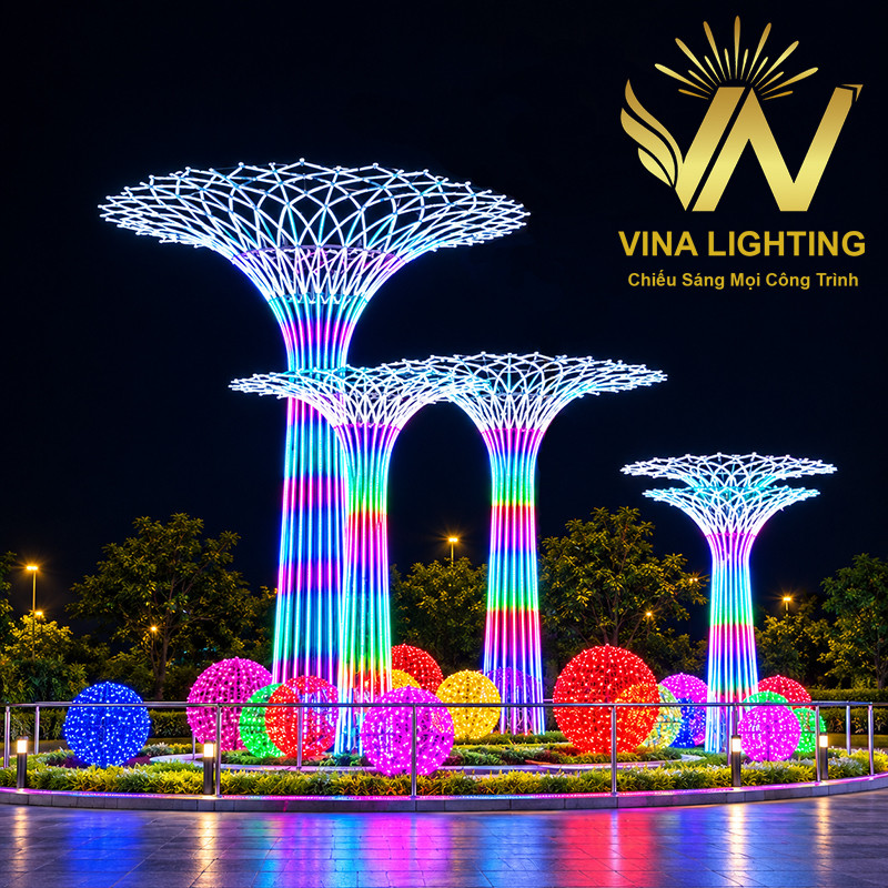Trụ đèn trang trí cây sinh trưởng nghệ thuật Trụ đèn trang trí cây sinh trưởng đẹp