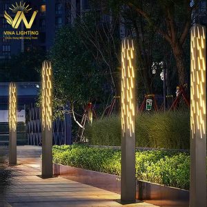 Vina Lighting Cột đèn trang trí họa tiết giọt nước